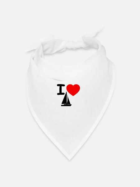 Segeln - Bandana Dreieckstuch - Weiß