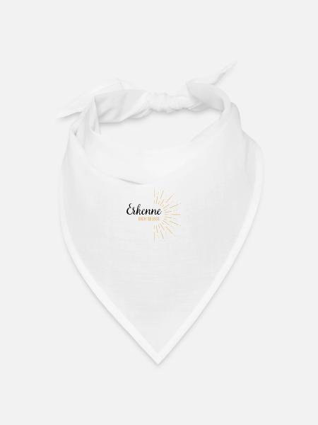 Erkenne dich selbst - Bandana Dreieckstuch - Weiß