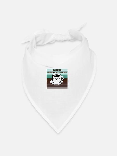 Design "Müde Brühe" - Bandana Dreieckstuch - Weiß