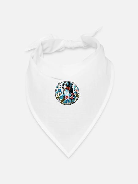 Border Collie - Bandana Dreieckstuch - Weiß