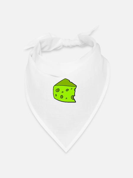 Grüner Käse - Bandana Dreieckstuch - Weiß