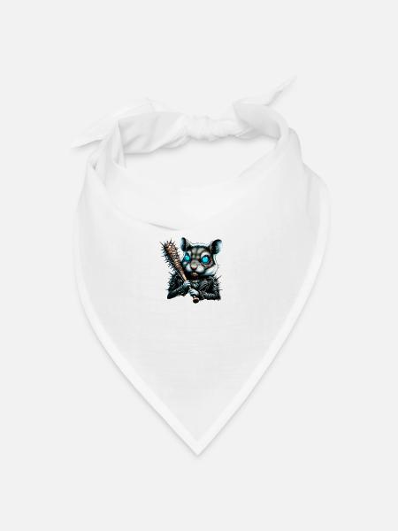 Fiese Ratte - Bandana Dreieckstuch - Weiß