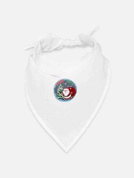 Santa Claus - Bandana Dreieckstuch - Weiß