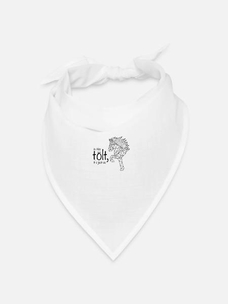 Pferde - Pferd - Tölten - Tölt - Reiten - Reiterin - Bandana Dreieckstuch - Weiß