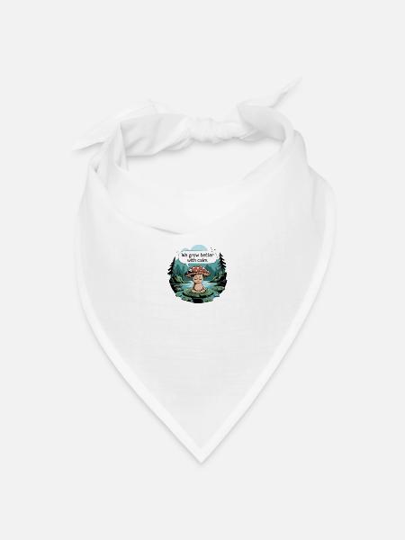 Mit Ruhe wachsen wir besser - Bandana Dreieckstuch - Weiß