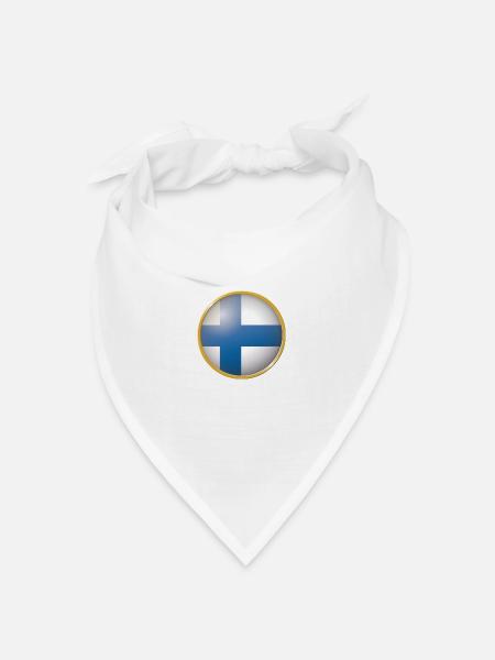 Finnland Emblem - Bandana Dreieckstuch - Weiß