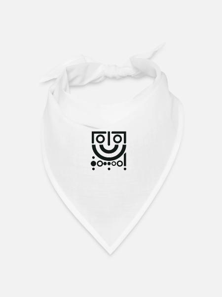 Design "Cheerful Twist" - Bandana Dreieckstuch - Weiß