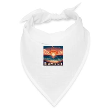 Horumersiel im Wangerland - Bandana Dreieckstuch - Weiß - Vorne