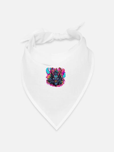 Krampus / Tradition / Kultur / Wintergeist - Bandana Dreieckstuch - Weiß