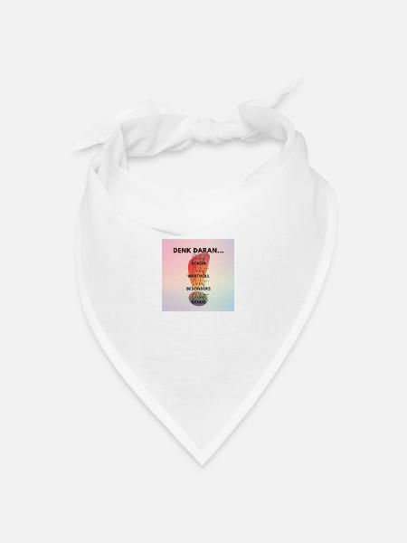 DU bist genug - Bandana Dreieckstuch - Weiß