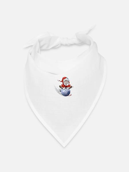 Santa Claus - Bandana Dreieckstuch - Weiß