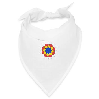 Abstrakte mit einen Mustern - Bandana Dreieckstuch - Weiß - Vorne