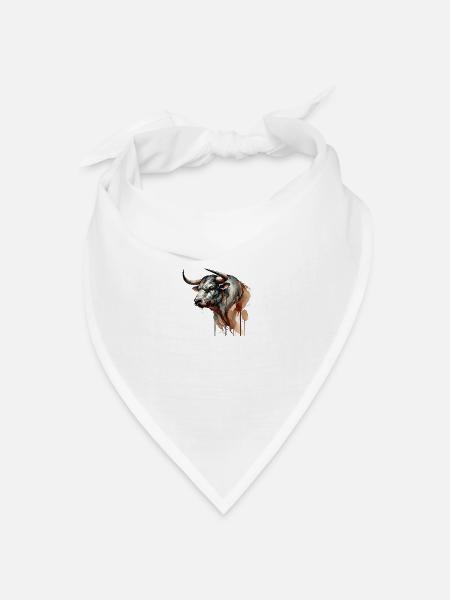 stier - Bandana Dreieckstuch - Weiß