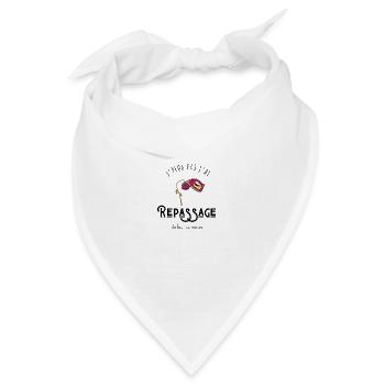 Ich kann totes Laub nicht bügeln - Bandana Dreieckstuch - Weiß - Vorne