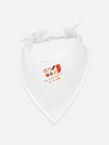 Inspirierende Zitate für Erfolg und Motivation - Bandana Dreieckstuch - Weiß