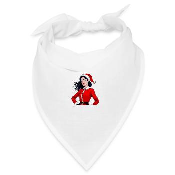 weihnachtsfrau Weihnachten female mrs. santa clara - Bandana Dreieckstuch - Weiß - Vorne