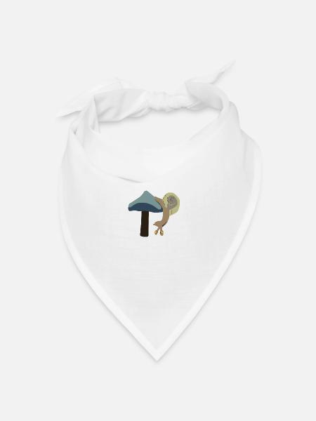 Schnecke auf dem Kopf - Bandana Dreieckstuch - Weiß