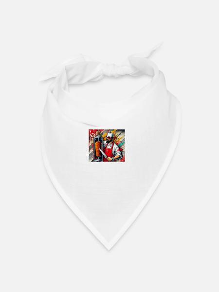 Coller Döner Verkäufer - Bandana Dreieckstuch - Weiß