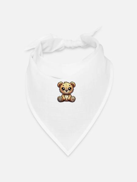 Teddybär - Bandana Dreieckstuch - Weiß