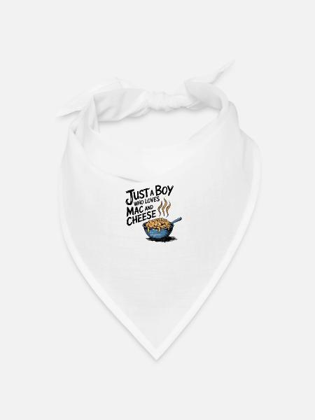 Liebe für Mac 'n' Cheese - Bandana Dreieckstuch - Weiß