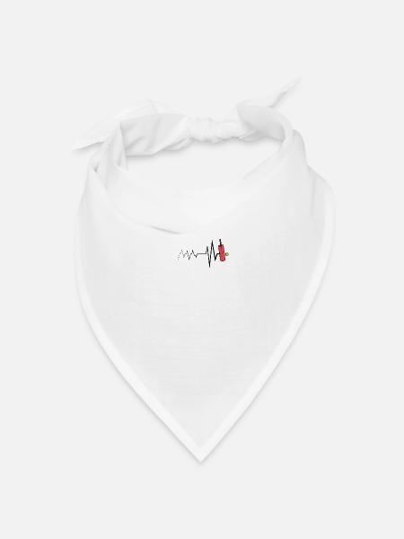 criket Heartbeat criket Geschenk criket - Bandana Dreieckstuch - Weiß