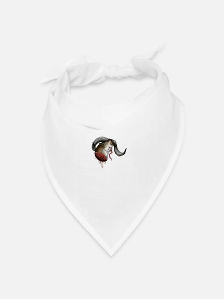 Teufelsziege - Bandana Dreieckstuch - Weiß
