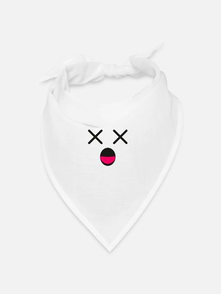 Visueller Ausdruck - Bandana Dreieckstuch - Weiß