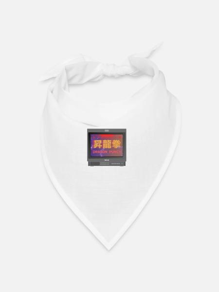 Retrogaming - Dragon Punch - Bandana Dreieckstuch - Weiß