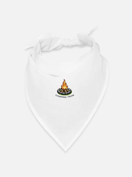 lagerfeuer camping team - Bandana Dreieckstuch - Weiß