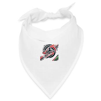 Motorsport Karting - Bandana Dreieckstuch - Weiß - Vorne
