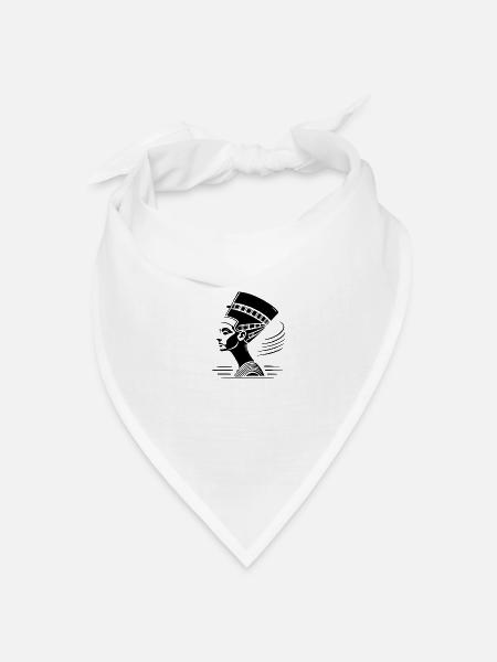 Nofretete - Bandana Dreieckstuch - Weiß