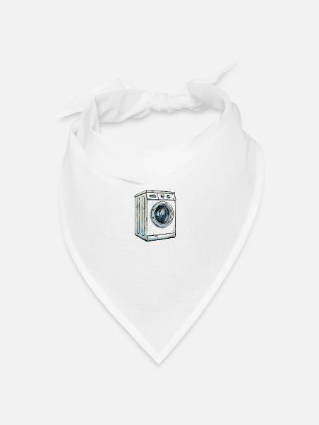 Waschmaschine - Bandana Dreieckstuch - Weiß