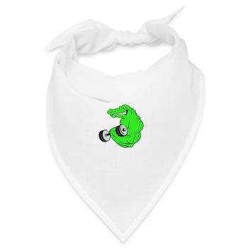 fitness crocodile 02 - Bandana Dreieckstuch - Weiß - Vorne