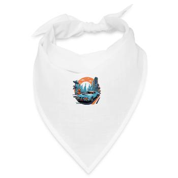 Retro Future - Bandana Dreieckstuch - Weiß - Vorne