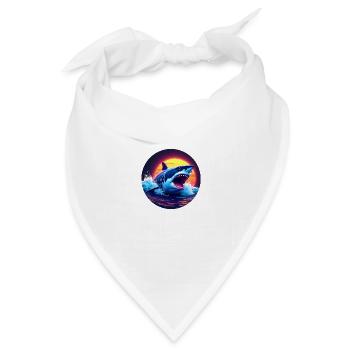 Hai - Bandana Dreieckstuch - Weiß - Vorne