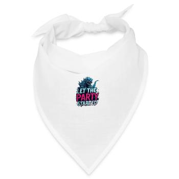 let the party startet - Bandana Dreieckstuch - Weiß - Vorne