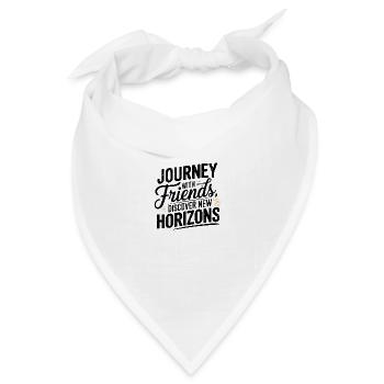 Reise mit Freunden adevnture Reisezitatentext - Bandana Dreieckstuch - Weiß - Vorne
