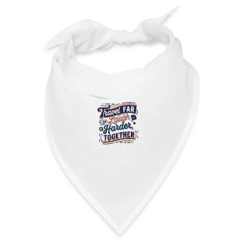 Travel Together adevnture travel quote text Kunst - Bandana Dreieckstuch - Weiß - Vorne