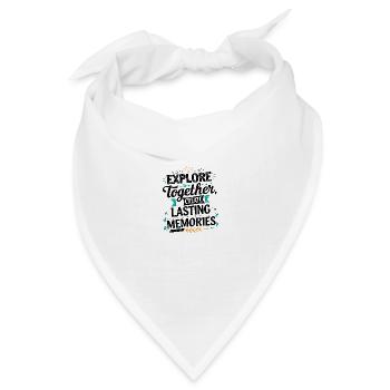 Explore Together adevnture travel quote text art - Bandana Dreieckstuch - Weiß - Vorne