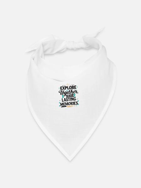 Explore Together adevnture travel quote text art - Bandana Dreieckstuch - Weiß
