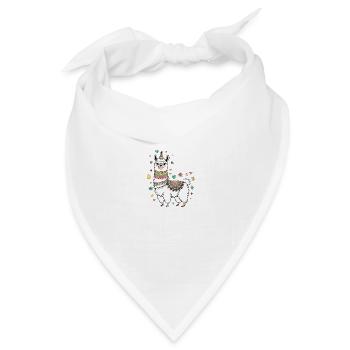 Llamazing Vibes - Bandana Dreieckstuch - Weiß - Vorne