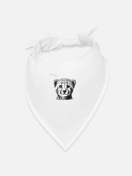 Gepard - Bandana Dreieckstuch - Weiß