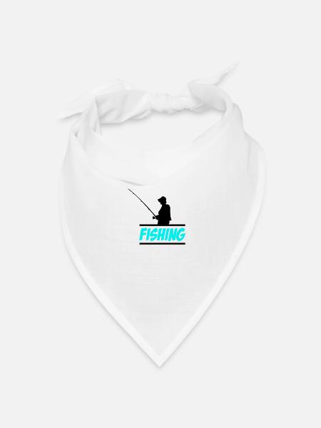 fishing 02 - Bandana Dreieckstuch - Weiß
