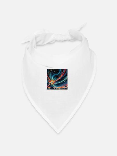 a little bit in space - Bandana Dreieckstuch - Weiß