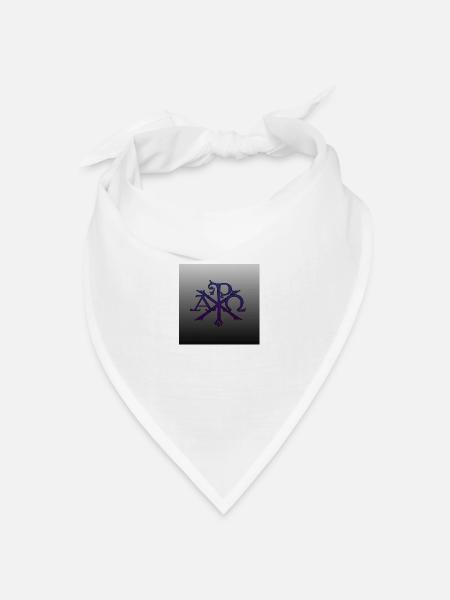 Alpha und Omega - Bandana Dreieckstuch - Weiß