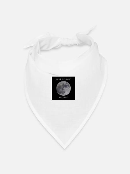 Schlaflose Nächte - Bandana Dreieckstuch - Weiß
