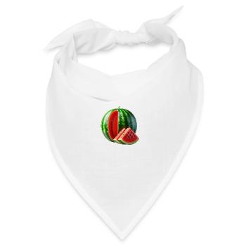 Wassermelone - Bandana Dreieckstuch - Weiß - Vorne