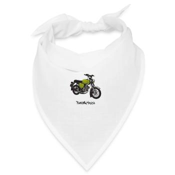 S51 (hellgrün) // Illustration - Bandana Dreieckstuch - Weiß - Vorne