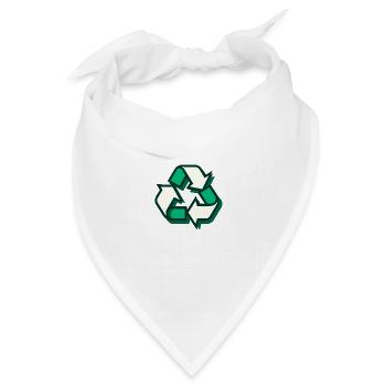Recycling - Bandana Dreieckstuch - Weiß - Vorne