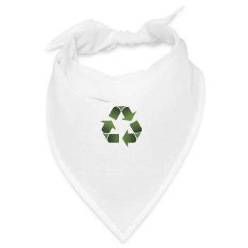 Recycling - Bandana Dreieckstuch - Weiß - Vorne